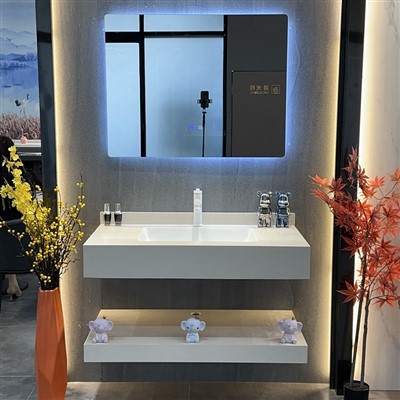 Armoire de salle de bain en ardoise jaune