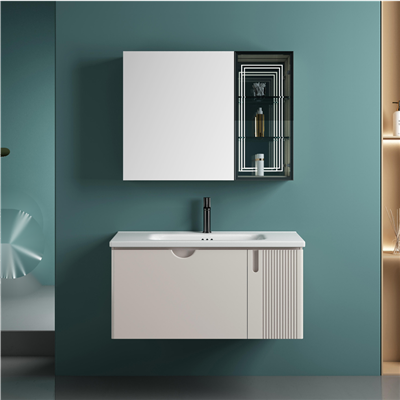 Vanité de salle de bain blanche